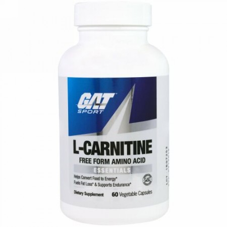 GAT, L-カルニチン、アミノ酸、遊離型、ベジカプセル60粒