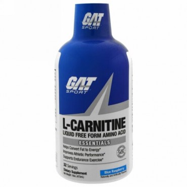 GAT, L-カルニチン、アミノ酸、遊離型、ブルーラズベリー、473ml（16オンス）