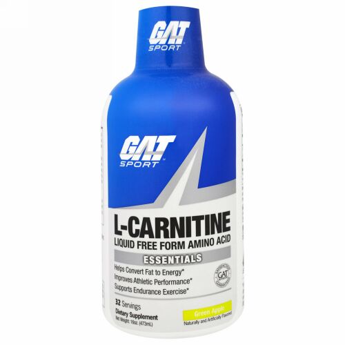 GAT, L-カルニチン、アミノ酸、遊離型、グリーンアップル、473ml（16オンス）