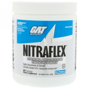 GAT, NITRAFLEX, Blue Raspberry, 10.6 oz (300 g)