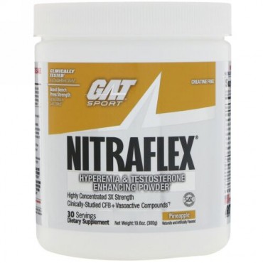 GAT, NITRAFLEX（ニトラフレックス）、パイナップル、300g（10.6オンス）