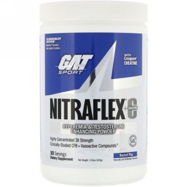 GAT, Nitraflex+Creatine, Rocket Pop, 14.8 oz (420 g) (Discontinued Item)