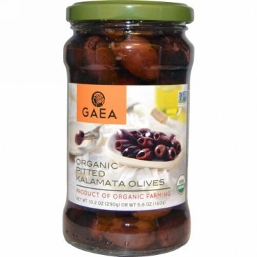 Gaea, オーガニック種抜きカラマタオリーブ, 10.2オンス（290 g）