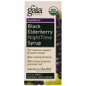 Gaia Herbs, ブラックエルダーベリーナイトタイムシロップ, 3液量オンス (89 ml) (Discontinued Item)