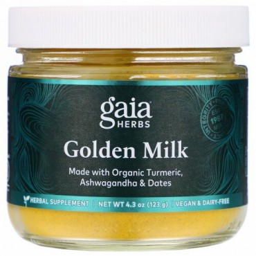 Gaia Herbs, ゴールデンミルク、123 g（4.3 oz）