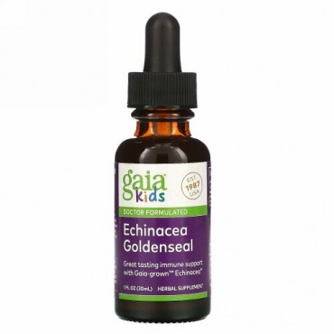 Gaia Herbs, キッズ、エキナセアゴールデンシール、30ml（1液量オンス）