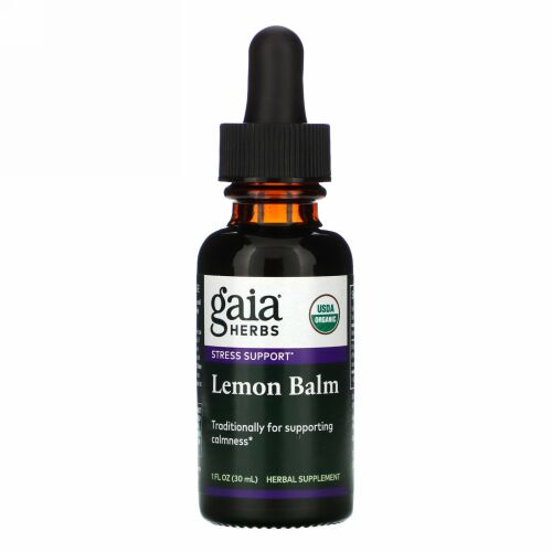 Gaia Herbs, オーガニックレモンバーム、30ml（1液量オンス）