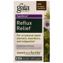 Gaia Herbs, 逆流緩和, 溶けやすいチュアブル錠剤45錠