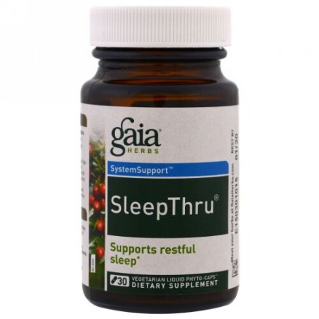 Gaia Herbs, スリープスルー, 30植物性液体フィトカプセル (Discontinued Item)