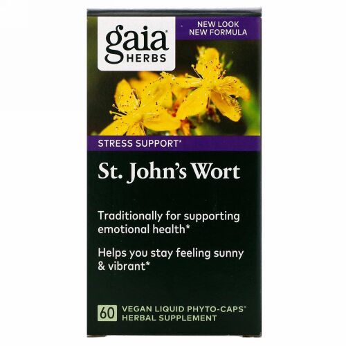 Gaia Herbs, St. John's Wort, 60 Vegan Liquid Phyto-Caps