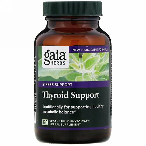 Gaia Herbs, 甲状腺サポート、ビーガン液体フィトカプセル120粒