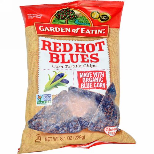 Garden of Eatin', コーントルティーヤチップス、レッド・ホット・ブルース、8.1 oz (229 g)