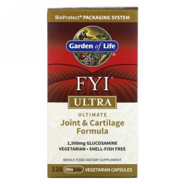 Garden of Life, FYI Ultra, Ultimate Joint & Cartilage Formula, 120 UltraZorbe Vegetarian Capsules