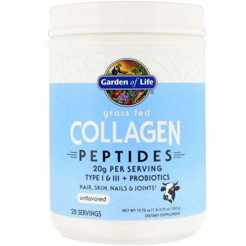 Garden of Life, グラスフェッド・コラーゲンペプチド、無香料、19.75 oz (560 g)