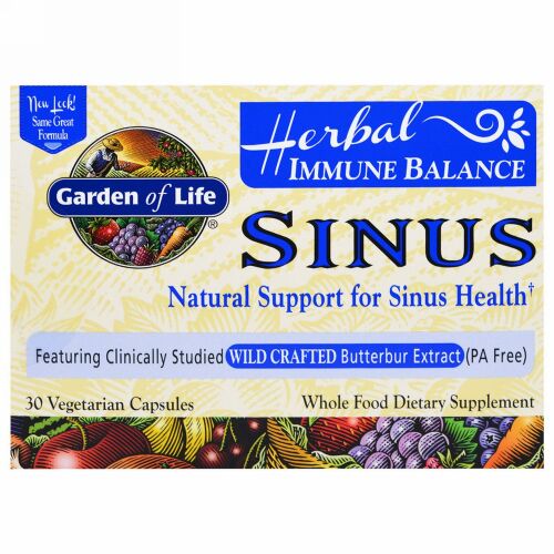 Garden of Life, Immune Balance, Sinus, 30 Veggie Caps (Discontinued Item)