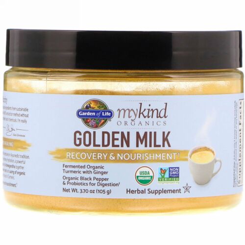 Garden of Life, マイカインドオーガニックス、ゴールデンミルク、疲労回復＆栄養補給、105g（3.70oz）