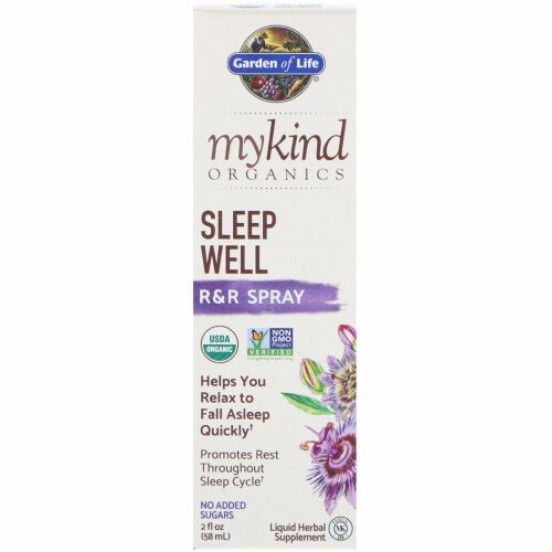 Garden of Life, マイカインドオーガニック、スリープウェル、R＆Rスプレー、58 ml（2 fl oz）