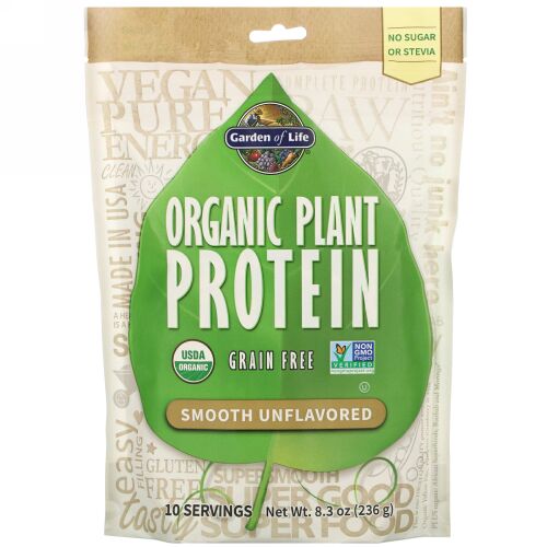 Garden of Life, オーガニックプラントプロテイン、なめらかで無香料、236g（8.3オンス）