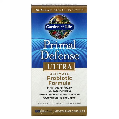 Garden of Life, Primal Defense, Ultra, Ultimate Probiotic Formula, 180 UltraZorbe Vegetarian Capsules