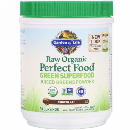 Garden of Life, RAW Organic, Perfect Food, Green Superfood, Chocolate, 10.05 oz (285 g)