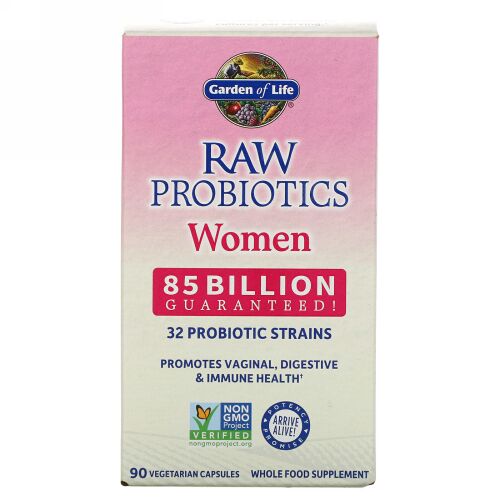 Garden of Life, RAW Probiotics, Women, 85 Billion, 90 Vegetarian Capsules