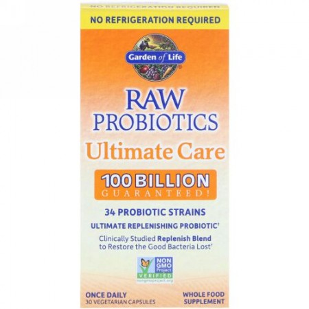 Garden of Life, RAW Probiotics Ultimate Care, 30 Vegetarian Capsules