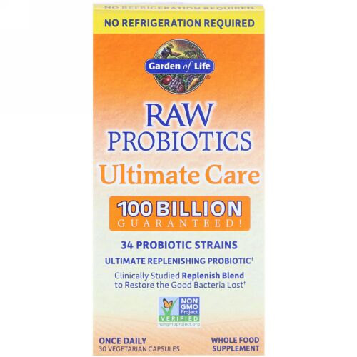 Garden of Life, RAW Probiotics Ultimate Care, 30 Vegetarian Capsules