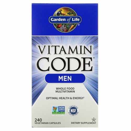 Garden of Life, Vitamin Code（ビタミンコード）、男性用、ベジカプセル240粒