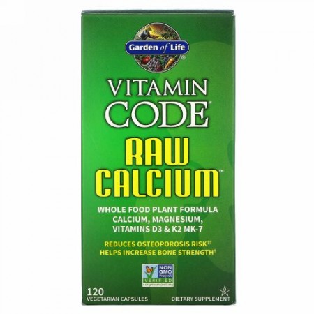 Garden of Life, Vitamin Code（ビタミンコード）、RAW Calcium（ローカルシウム）、ベジカプセル120粒