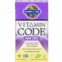 Garden of Life, Vitamin Code（ビタミンコード）、未加工亜鉛、ビーガンカプセル60粒