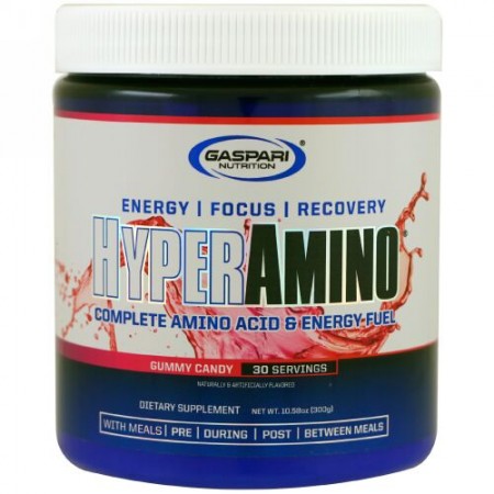 Gaspari Nutrition, ハイパーアミノ、グミキャンディ、10.58 oz (300 g) (Discontinued Item)