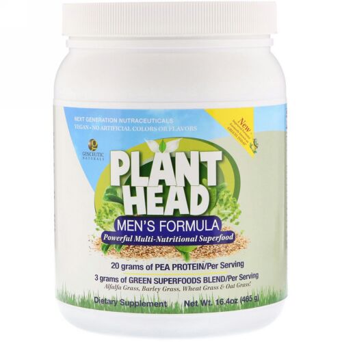 Genceutic Naturals, プラントヘッド、男性用処方、16.4 oz (465 g) (Discontinued Item)