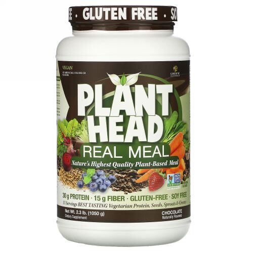 Genceutic Naturals, プラントヘッド、リアルミール、チョコレート、2.3 lb (1050 g)
