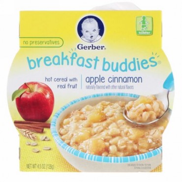 Gerber, Breakfast Buddies, Apple Cinnamon, Toddler, 4.5 oz (128 g) (Discontinued Item)