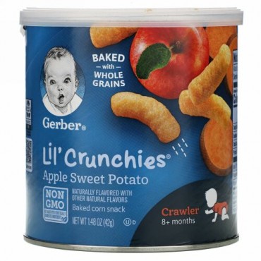 Gerber, Lil' Crunchies（リトルクランチー）、生後8か月以上、リンゴスイートポテト、42g（1.48オンス）