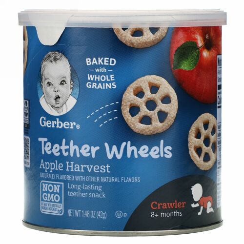 Gerber, ティーザーホイール、生後8か月以上、リンゴハーベスト、42g（1.48オンス）
