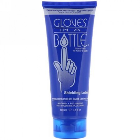 Gloves In A Bottle, シールドローション、手と体用、3.4液量オンス (100 ml) (Discontinued Item)
