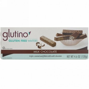 Glutino, グルテンフリー・ミルクチョコレートコーティングウェハース, チョコレート, 4.6 oz (130 g) (Discontinued Item)
