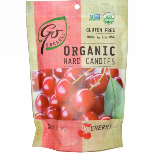GoOrganic, オーガニック・ハード・キャンディー, チェリー, 3.5 oz (100 g) (Discontinued Item)