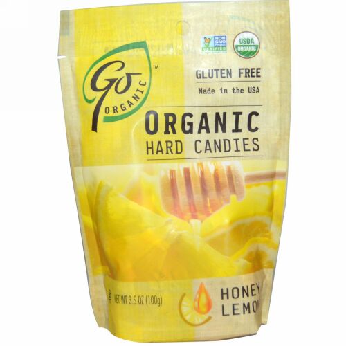 GoOrganic, オーガニック・ハードキャンディー、ハニーレモン、3.5オンス (100 g) (Discontinued Item)