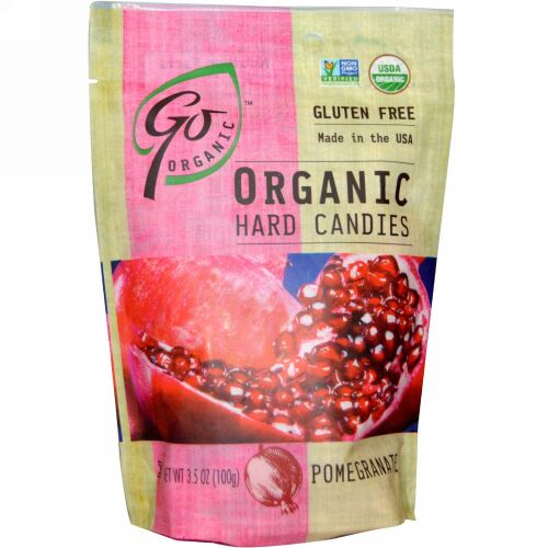 GoOrganic, オーガニックハードキャンディ, ザクロ, 3.5オンス (100 g) (Discontinued Item)
