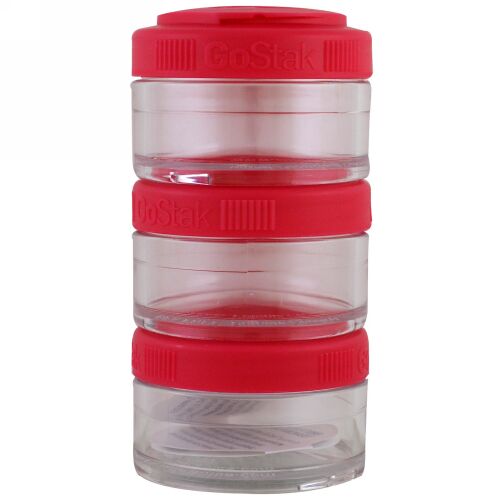 GoStak, 積み重ね式携帯容器, ピンク, 3個入り, 各60 cc (Discontinued Item)