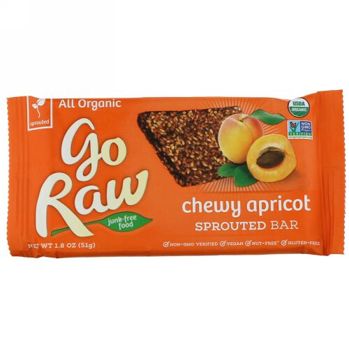 Go Raw, Organic, Chewy Apricot Sprouted Bar, 1.8 oz (51 g) (Discontinued Item)