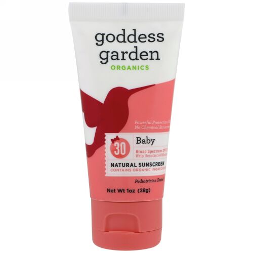 Goddess Garden, オーガニック、ナチュラルサンスクリーン、ベビー、SPF 30、1オンス (28 g) (Discontinued Item)