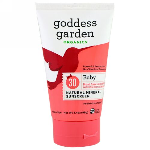 Goddess Garden, Organics, Baby Natural Mineral Sunscreen, SPF 30, 3.4 oz (96 g) (Discontinued Item)
