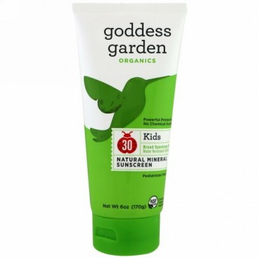 Goddess Garden, オーガニック、キッズ、ナチュラルサンスクリーン、SPF30、6 oz (170 g) (Discontinued Item)