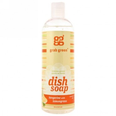 Grab Green, 食器用洗剤、 タンジェリン レモングラス、 16 oz (473 ml) (Discontinued Item)