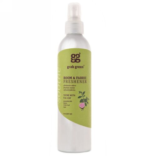 Grab Green, ルーム&ファブリックフレッシュナー、タイムとイチジクの葉、7オンス（207 ml） (Discontinued Item)