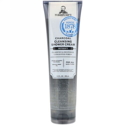 Grandpa's, チャコールクレンジングシャワークリーム、デトックス、9.5 fl oz (280 ml)