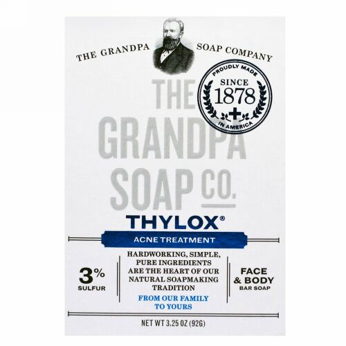 Grandpa's, Thyloxニキビトリートメント、フェイス＆ボディソープ、3.25 oz (92 g)